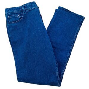 $325 Bespoke NWT Mens Sz 40 x 34 Raw Denim Blue Jeans Straight Leg Luxury Custom